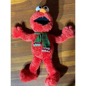 Gund 2008 Sesame Street 22" Elmo Hat Scarf Holiday Stuffed Animal Plush